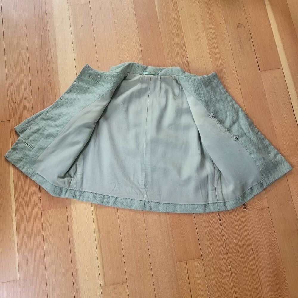 Vintage 60s mod light pastel‎ green skirt suit set short sleeved - Picture 10 of 16